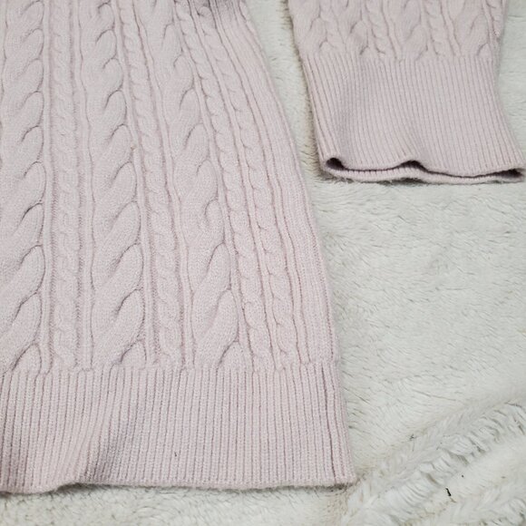 Philosophy Light Pink Chunky Cable Knit Casual Cute Cropped Sweater Plus Size 1X - Picture 3 of 8